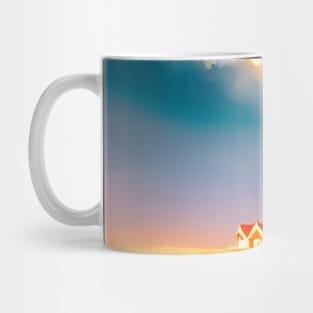 Sky And Lighthouse Landscape Mug